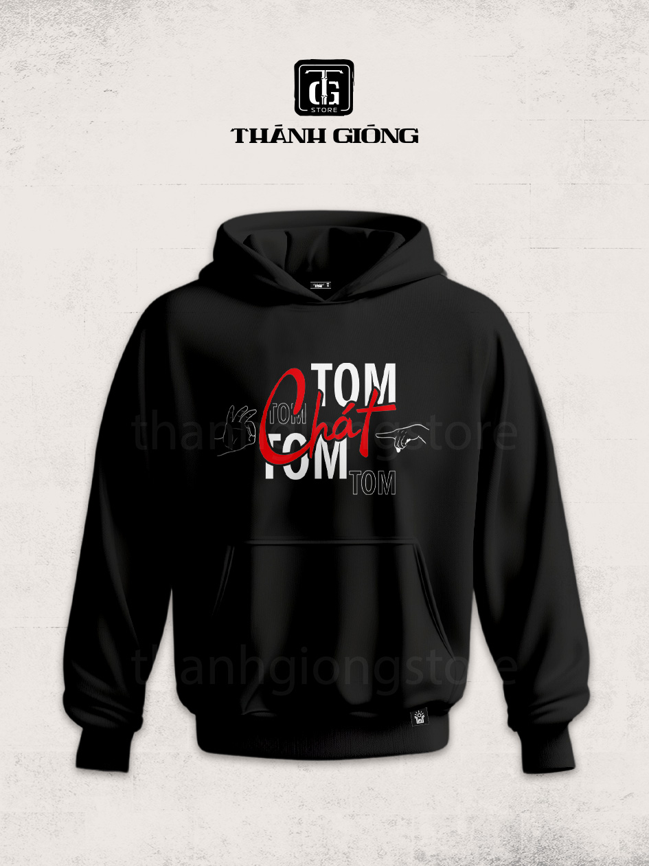 hoodie đen - tom tom