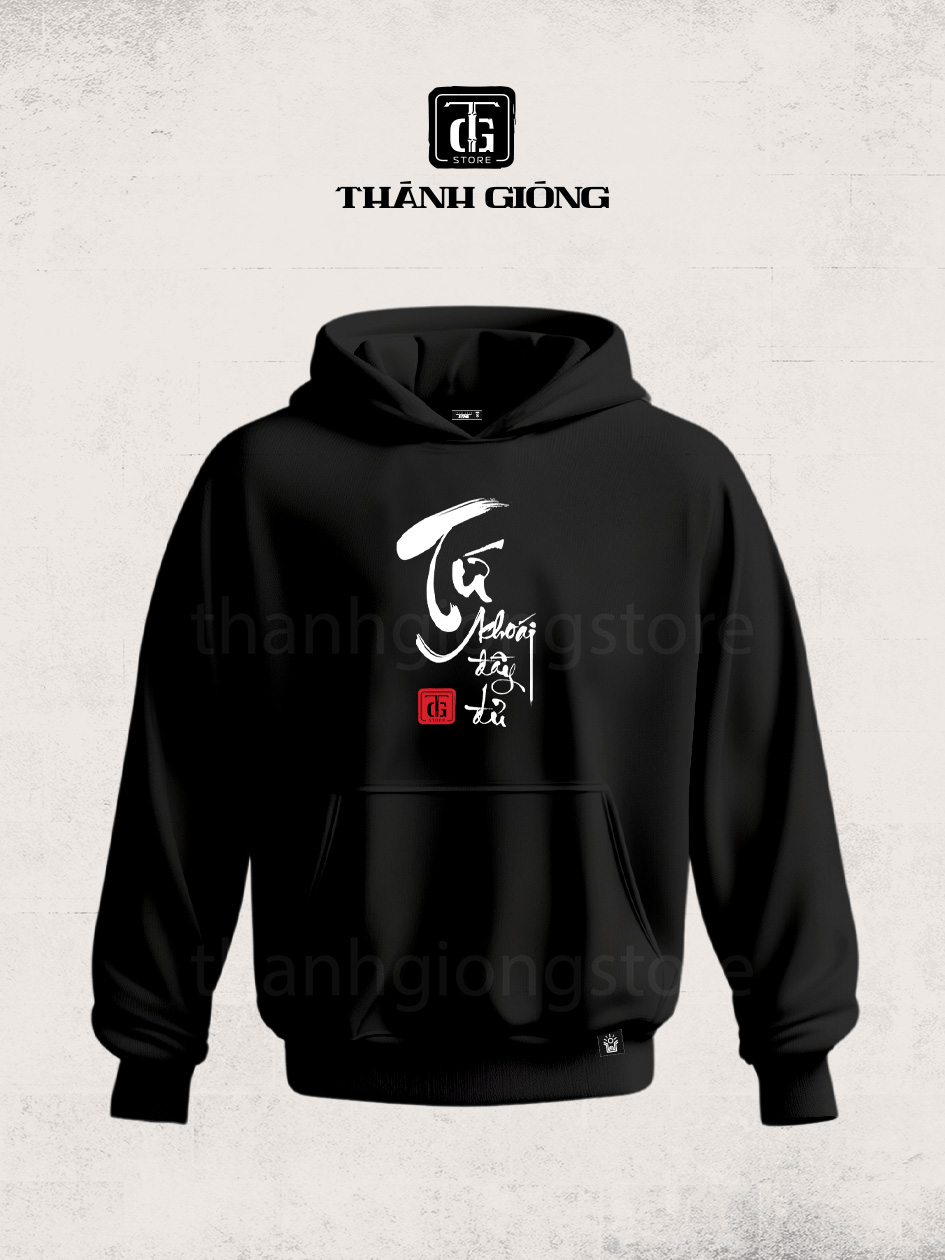 hoodie đen - tứ khoái