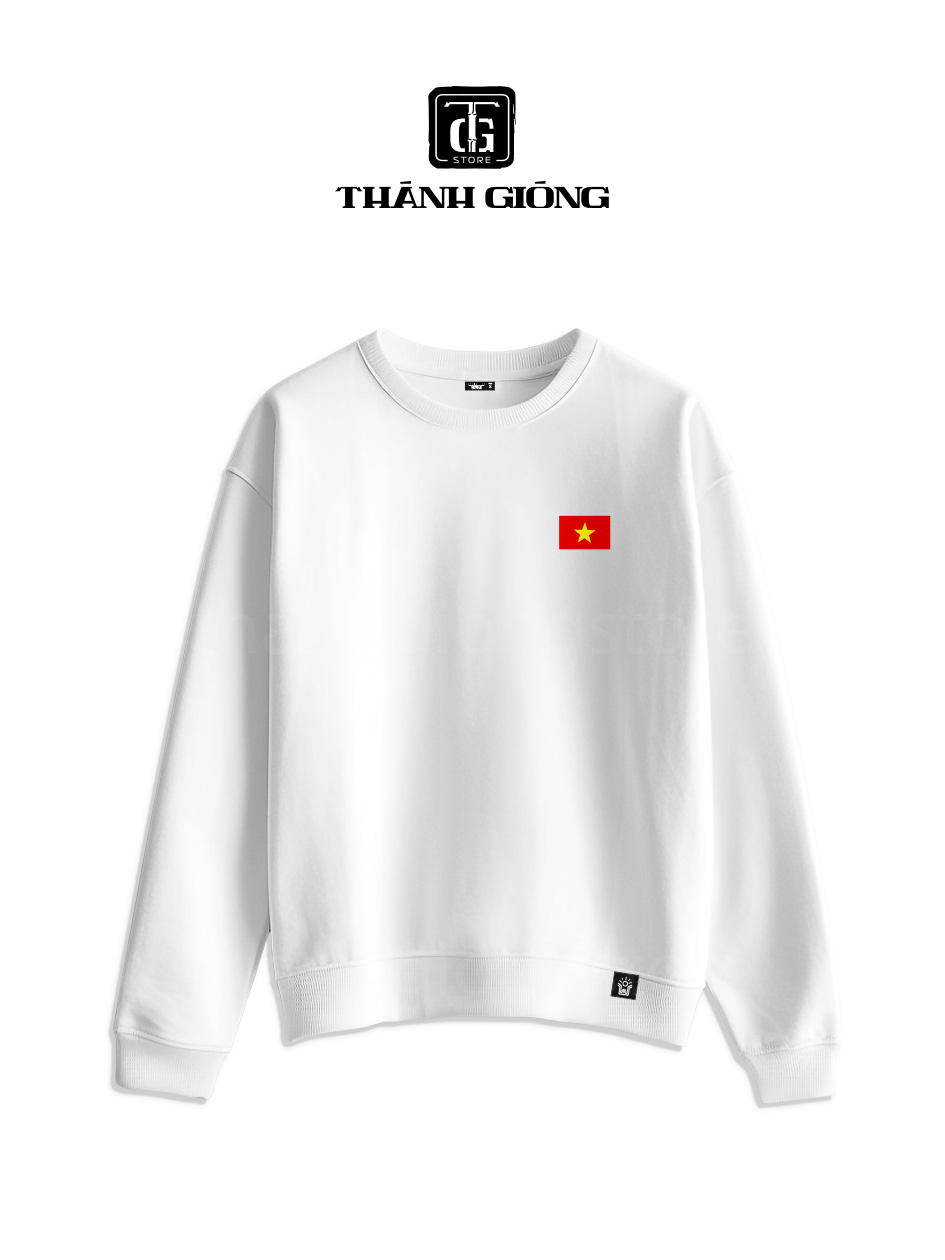 sweater trắng - cờ